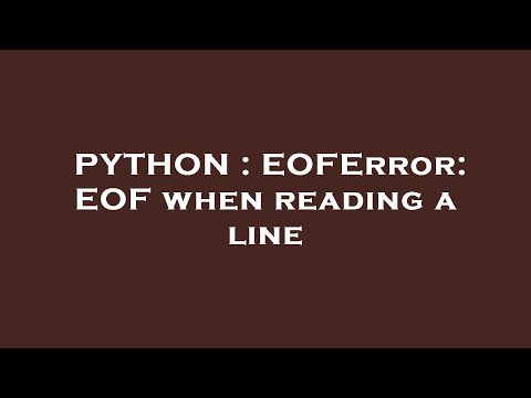 El significado de EOF en Python