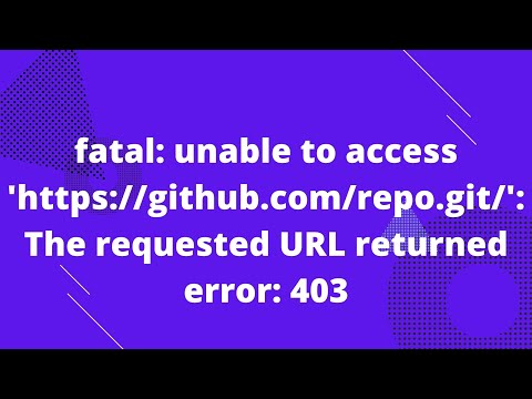 Solución para el error github fatal unable to access