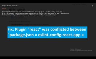 Solución al conflicto del plugin React en el archivo package.json