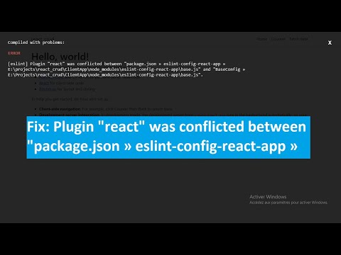 Solución al conflicto del plugin React en el archivo package.json