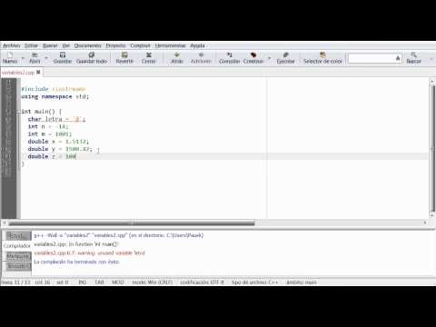 Cómo definir una variable en C++