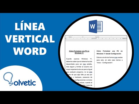 Cómo crear una línea vertical en Word