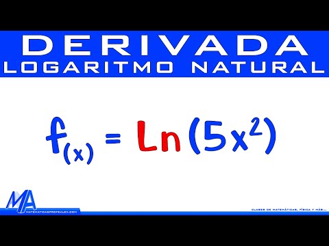 Cómo encontrar la derivada de un logaritmo natural