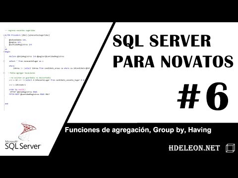 Agrupación y agregación en SQL