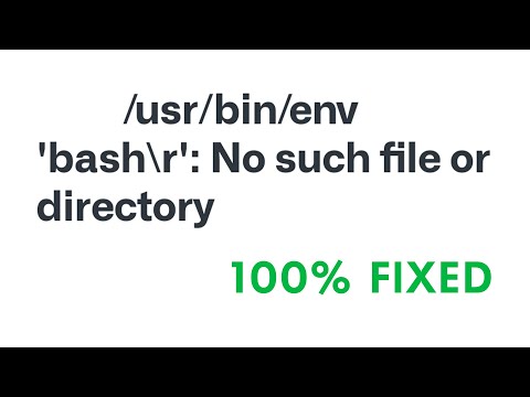 Solución para el error bin bash bad interpreter no such file or directory