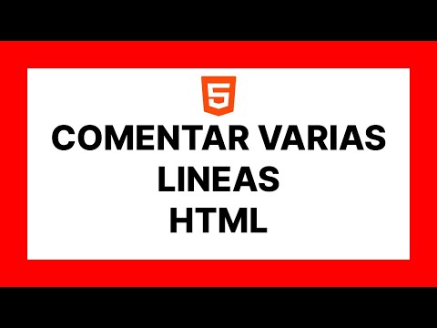 Comentar múltiples líneas en HTML