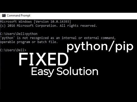 Solución para el error is not recognized as an internal or external command python