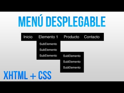 Menú desplegable en HTML y CSS