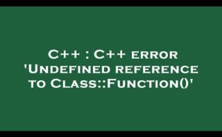 Solución para el error undefined reference to class function en C++
