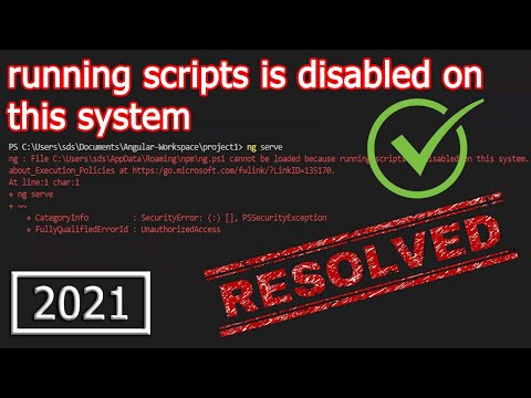 Solución para running scripts is disabled on this system vscode