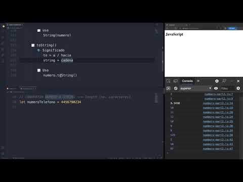 Conversión de númerico a cadena en JavaScript