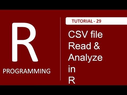 Lectura de un archivo CSV en R Programming