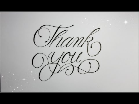 La elegancia de thank you en fuente cursiva