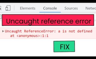 Error común en JavaScript: ReferenceError is not defined