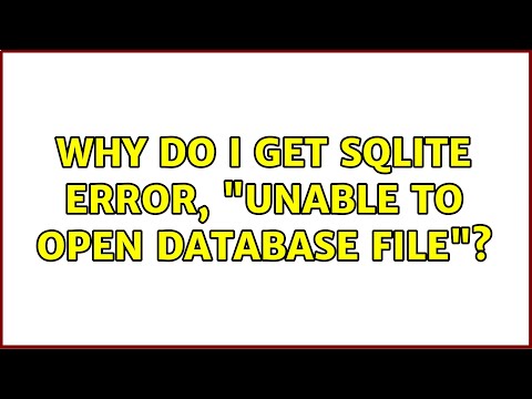 Solución al error sqlite unable to open database file