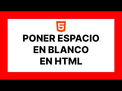 Cómo poner un espacio en HTML