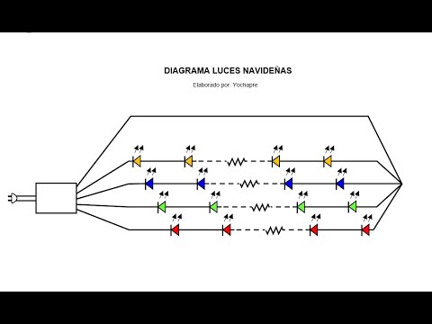 Diagrama de circuito de luces de Navidad